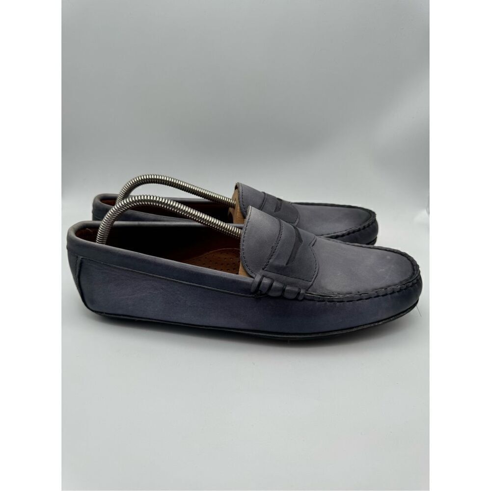 ALLEN EDMONDS Siesta Key Navy Blue Leather Slip On Driving Loafers Size‎ 11 D
